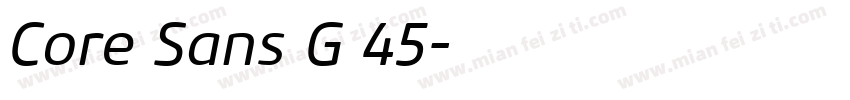 Core Sans G 45字体转换